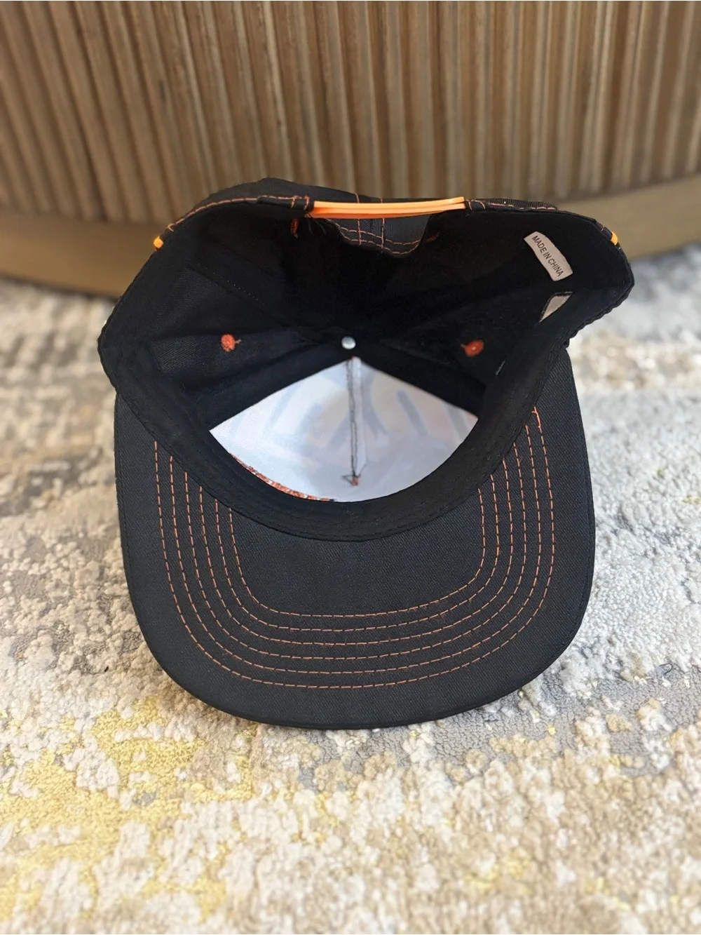 Monster Truck Throwdown Snapback Hat Cap Black Orange Sublimated Graphic OSFM